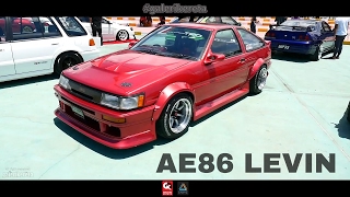 Toyota Corolla Levin AE86 Red Colour Modified  Borneo Kustom Show 2017 [upl. by Iaj]