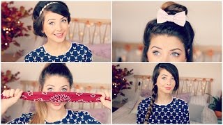 How To Quick amp Easy Hair Styles  Zoella [upl. by Ayotan]