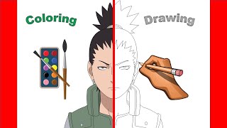 How To Draw Shikamaru Nara From Naruto  Step By Step Drawing [upl. by Joline695]