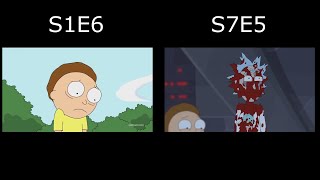 Rick and Morty  S1E6 and S7E5 Ending Synchronized [upl. by Hiltan]