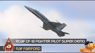 INSANE CF18 HORNET DEMO 425 TACTICAL FIGHTER SQN PILOT DEMONSTRATES F18 AGILITY • RAF FAIRFORD [upl. by Goldshell]