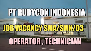 LOKER BATAM PT RUBYCON IKLAN KOTA BATAM [upl. by Malvina401]