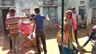 Holi celebration my villages 2017  Holi in Rajasthan [upl. by Ayeka462]