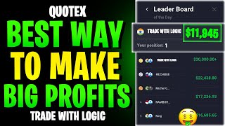 Best Way To Make Big Profit  Quotex  Binary Option [upl. by Aikahs]