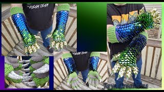 Large Clawed Full Wrap Custom Premium Gradient Gauntlets  JayeCreations [upl. by Ahsan]