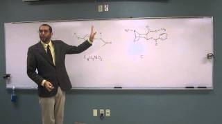 Convert Structures to Molecular Formulas 006  aspirin acetaminophen and cocaine [upl. by Teryn]