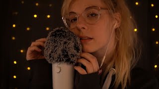 ASMR  Soft Whispering amp Fluffy Sounds around your Head  Rain Blue Yeti [upl. by Opiak]