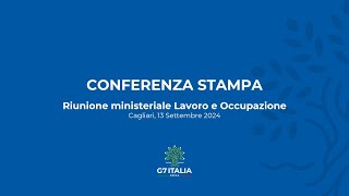 Conferenza stampa  Riunione dei Ministri G7 su Lavoro e Occupazione [upl. by Anelliw]