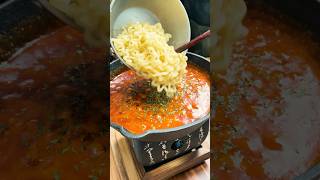 Korean Noodles with Spicy Buldak Cheese Fondue [upl. by Baelbeer]