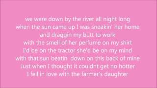 Farmers Daughter by Rodeny Atkins Lyrics [upl. by Jeroma171]