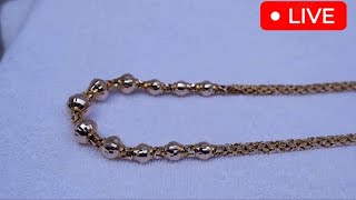 How to make a beautiful 18k gold necklace 🔥🔨 silver gold viral video jewellry jewelry [upl. by Laehcor]