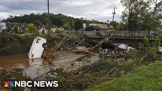 Drinking water crisis in North Carolina days after flooding disaster [upl. by Atinaw]