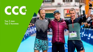 UTMB MontBlanc 2022  🟩 CCC the top 3 men [upl. by Grefer]