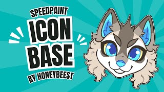 ICON BASE by HoneyBeest  Speedpaint  Gift for a friend  READ DESC [upl. by Assetnoc425]