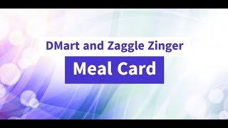 Dmart Ready and Zaggle Zinger Meal Card Zaggle SaveFlexi benefitsJoining Tech Mahindra [upl. by Llerahs]