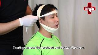 Jaw Injury Bandage  Singapore Emergency Responder Academy First Aid and CPR Training [upl. by Folsom]