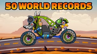 🔥I GOT 50 WORLD RECORDS WITH ROCK BOUNCER  Hill Climb Racing 2 [upl. by Ssac333]