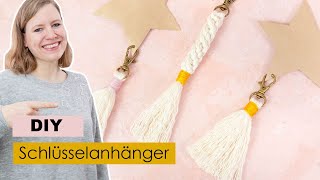 Schlüsselanhänger basteln  5 Minuten DIY [upl. by Osnofla]