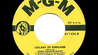 1952 HITS ARCHIVE Lullaby Of Birdland  George Shearing Quintet original version [upl. by Ardnohs]