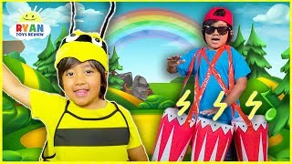 BUG SONG FOR KIDS  Body Parts Exercise and Dance with Ryan ToysReview [upl. by Artus]