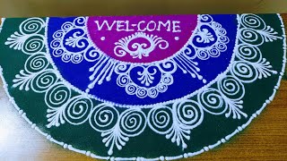 भन्नाट रांगोळी  Galicha Rangoli welcomerangoli easyrangoli viral diwalirangoli [upl. by Yttik]