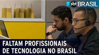 Brasil tem déficit de 70 com mão de obra de profissionais de tecnologia  SBT Brasil 261223 [upl. by Leile]