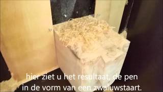 Inschuif houtverbinding  zwaluwstaart verbinding [upl. by Willyt]