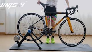 Unisky Fluid Bike Trainer Stand Indoor Exercise Bicycle Training Stand Mountain [upl. by Einnaf13]