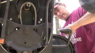 How to Replace the Ground Drive  Transaxle Belt on a Craftsman YT4500 Lawn Tractor [upl. by Lory]