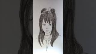 Anime Mädchen zeichnen  Flausch drawing art sketch shorts [upl. by Anoirb]