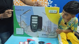 Hardoll 300W All in one Solar Light  Outdoor Waterproof light  Street Solar Light Motion Sensor [upl. by Yelsnya83]