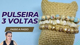 Pulseira de 3 Voltas  Sonia Maria Arte [upl. by Hairacaz]