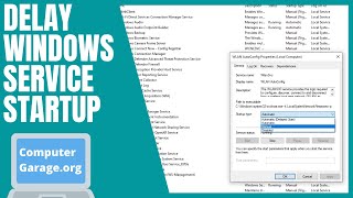 How to Delay Windows Service Startup Windows 10 [upl. by Oninrutas963]
