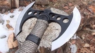 M48 Double Bladed Tactical Tomahawk Review Mods Throws [upl. by Assyl]