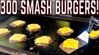 THEY EARNED THIS MAKING 300 SMASHBURGERS ON THE GRIDDLE FOR MY STUDENTS HUGE GRIDDLE TAILGATE COOK [upl. by Ecnirp103]