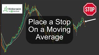 How to Set a Trailing Stop  Stop Loss Order On a Moving Average ThinkorSwim [upl. by Otrebor]