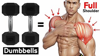 SHOULDER WORKOUT WITH DUMBBELLS AT HOME AND GYM [upl. by Graubert101]