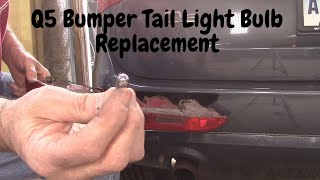 Audi Q5 bumper tail light Bulb Replacement [upl. by Cam]