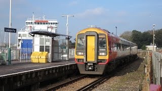 UK Brockenhurst to Lymington Pier branch line SWT Class 158 diesel unit [upl. by Kolodgie6]