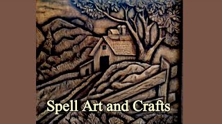 Spell Art and CraftsWall art Sculpture Houses scene and Trees [upl. by Aisatsan]