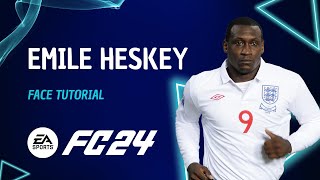 EA FC24 Player Creation Guide EMILE HESKEY Lookalike Face Tutorial  Stats [upl. by Chick]