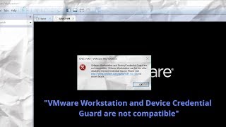 Error en VMWARE con Windows 10  quotDevice Credential Guard are not compatiblequot [upl. by Airotal]