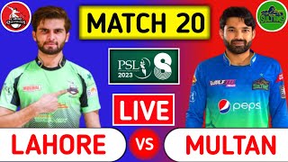 Lahore Qalandars Vs Multan Sultans Live  LQ vs MS  Match 20  PSL 2023 [upl. by Durst126]