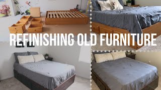 Refinishing Old Furniture For Our Guest Bedroom [upl. by Namharludba]