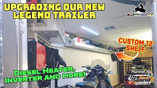 We Customized Our 2023 Legend Explorer Snowmobile Trailer  Shelving Heater Inverter and More [upl. by Etteoj539]