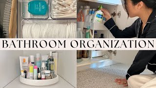 7 bathroom organization ESSENTIALS to help you be more efficient and minimal ✨ [upl. by Cam]