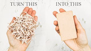 No heat rebatch soap  Recycling old soap scraps into new soap easily [upl. by Meehahs]