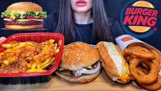 BURGER KING  WHOPPER  CHICKEN SANDWICH  CHEESE FRIES  MUKBANG ASMR  EATING SOUNDS [upl. by Kerns419]