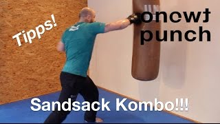 Kickboxen Kombinationen mit Hand und FußBeste Kicks Schläge auf dem BoxsackBoxsack Übungen [upl. by Booker]