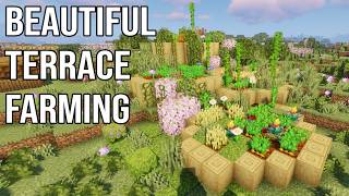 Minecraft Builds Beautiful Terrace Farming minecraft [upl. by Claman]